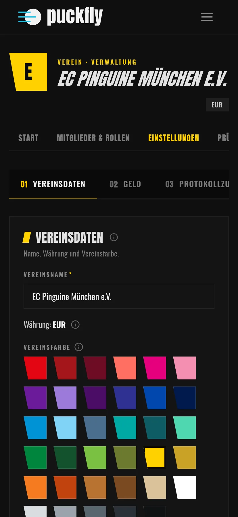 Der Verein, in euren Farben