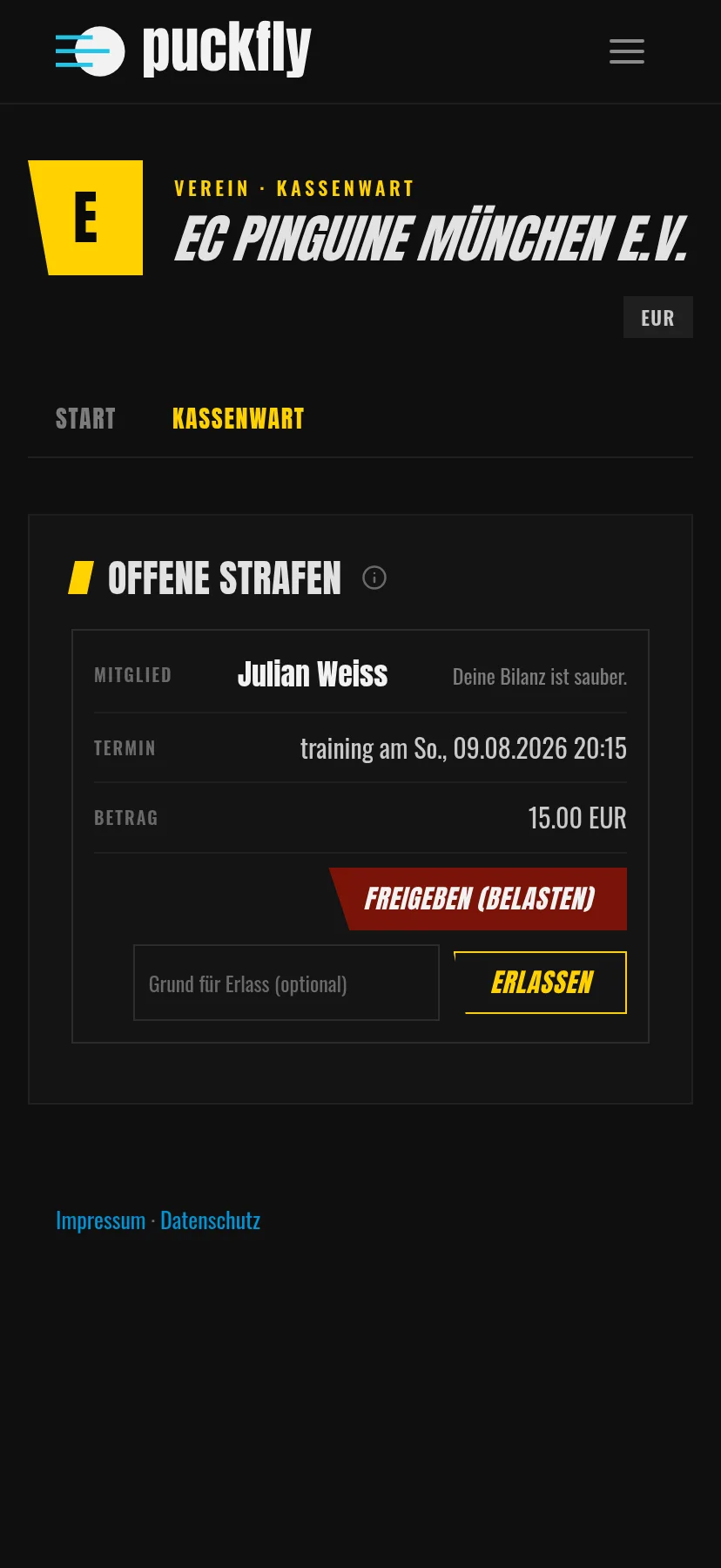 Offene Strafen