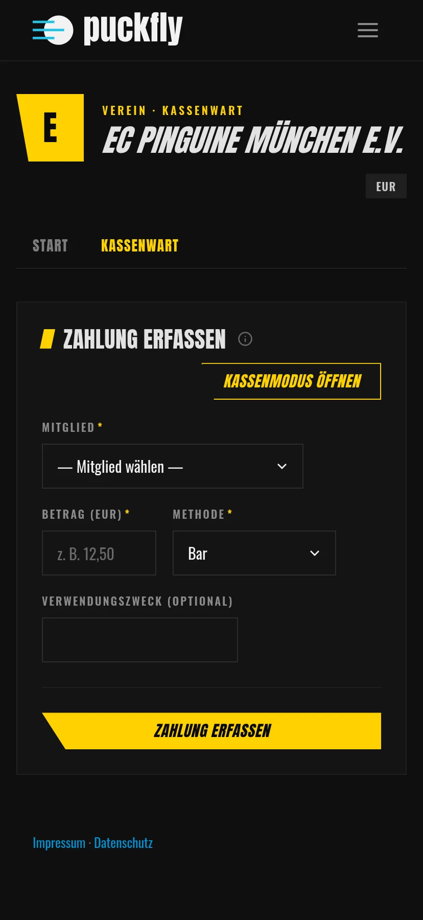Oder das klassische Formular